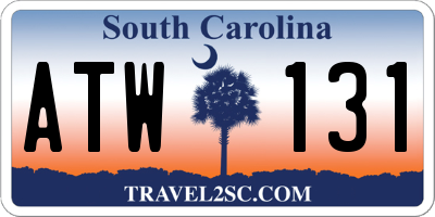 SC license plate ATW131