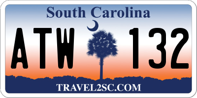 SC license plate ATW132
