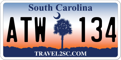 SC license plate ATW134