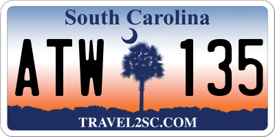 SC license plate ATW135