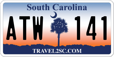 SC license plate ATW141