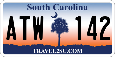 SC license plate ATW142