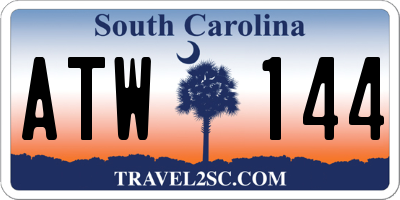 SC license plate ATW144