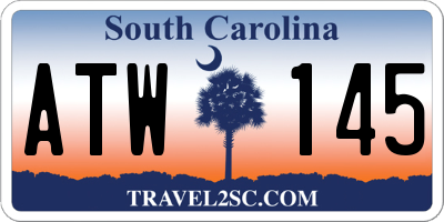 SC license plate ATW145