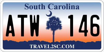 SC license plate ATW146