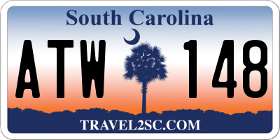 SC license plate ATW148