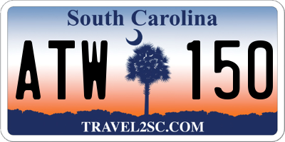 SC license plate ATW150