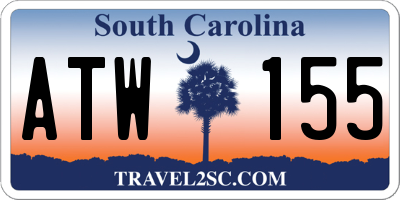 SC license plate ATW155