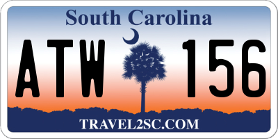SC license plate ATW156