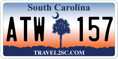 SC license plate ATW157