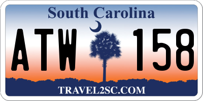 SC license plate ATW158