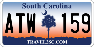SC license plate ATW159