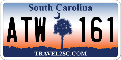 SC license plate ATW161