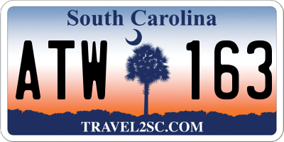 SC license plate ATW163
