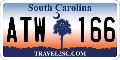 SC license plate ATW166