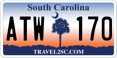 SC license plate ATW170