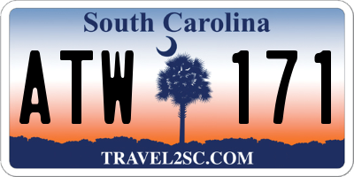 SC license plate ATW171