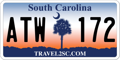 SC license plate ATW172