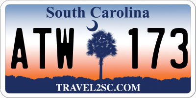 SC license plate ATW173