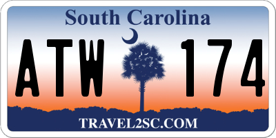 SC license plate ATW174