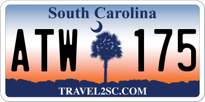 SC license plate ATW175