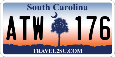 SC license plate ATW176