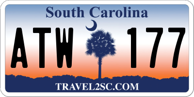 SC license plate ATW177