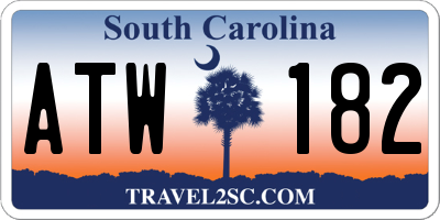 SC license plate ATW182