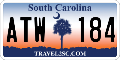 SC license plate ATW184
