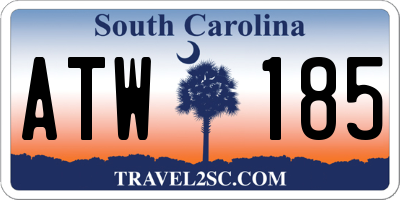 SC license plate ATW185