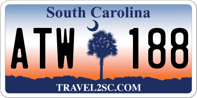 SC license plate ATW188