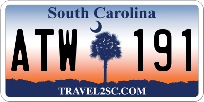 SC license plate ATW191