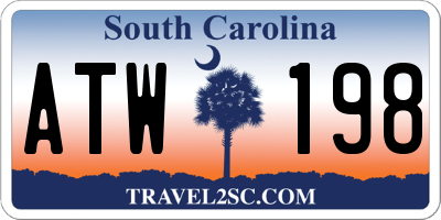 SC license plate ATW198
