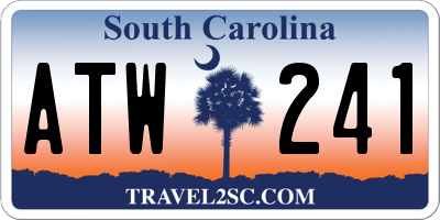 SC license plate ATW241