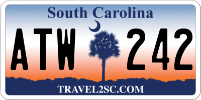 SC license plate ATW242