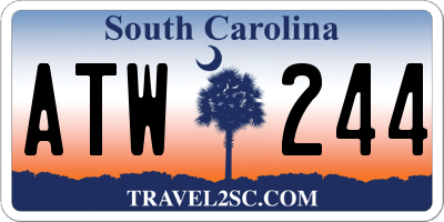 SC license plate ATW244