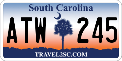 SC license plate ATW245