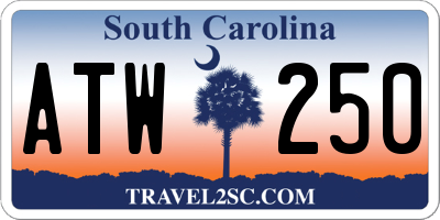SC license plate ATW250