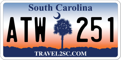 SC license plate ATW251