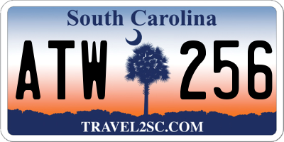 SC license plate ATW256