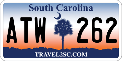 SC license plate ATW262