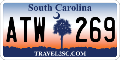 SC license plate ATW269