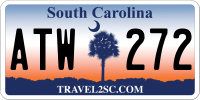 SC license plate ATW272