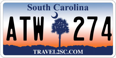 SC license plate ATW274