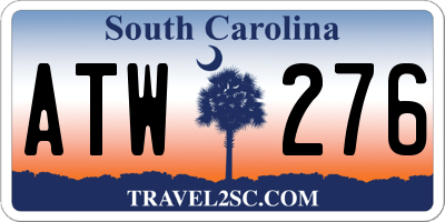 SC license plate ATW276