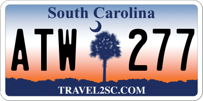 SC license plate ATW277