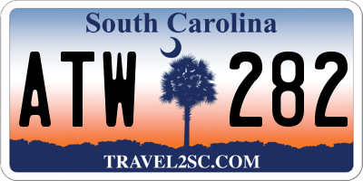 SC license plate ATW282