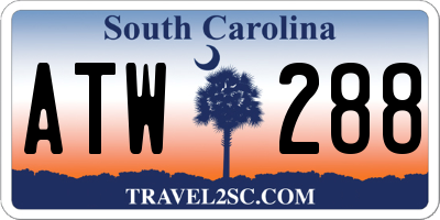 SC license plate ATW288