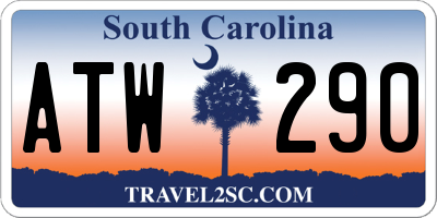 SC license plate ATW290