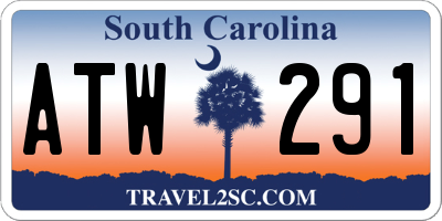 SC license plate ATW291